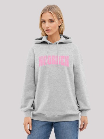 F4NT4STIC Sweatshirt 'Knut & Jan Hamburg Noorden Collegiate Pink' in Grau: Vorderseite