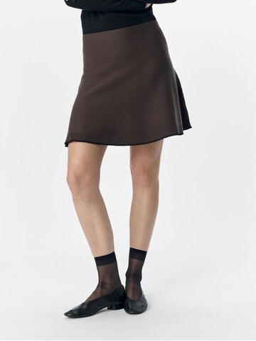 Jupe OBJECT en marron : devant