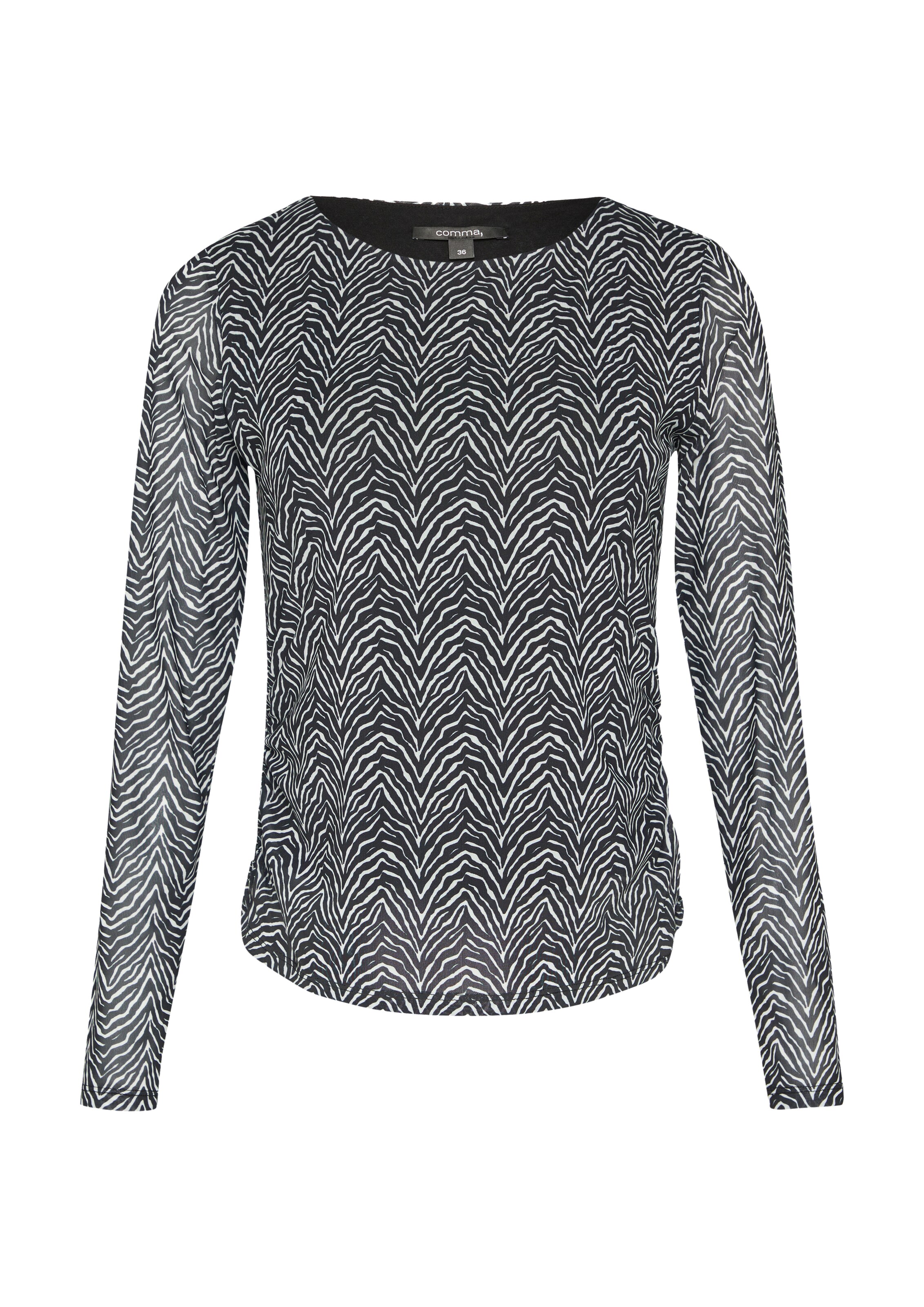 COMMA Shirt in Schwarz: Vorderseite