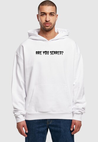 Felpa 'Halloween - Are You Scared' di Merchcode in bianco: frontale