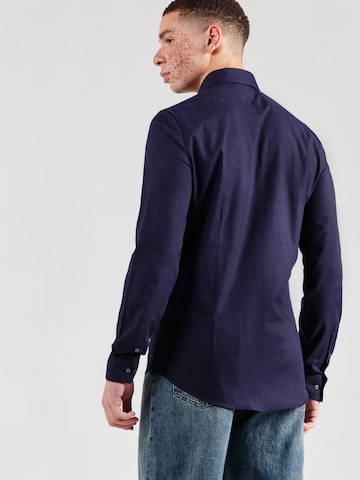 Calvin Klein Úzky strih Košeľa - Modrá: zadná strana