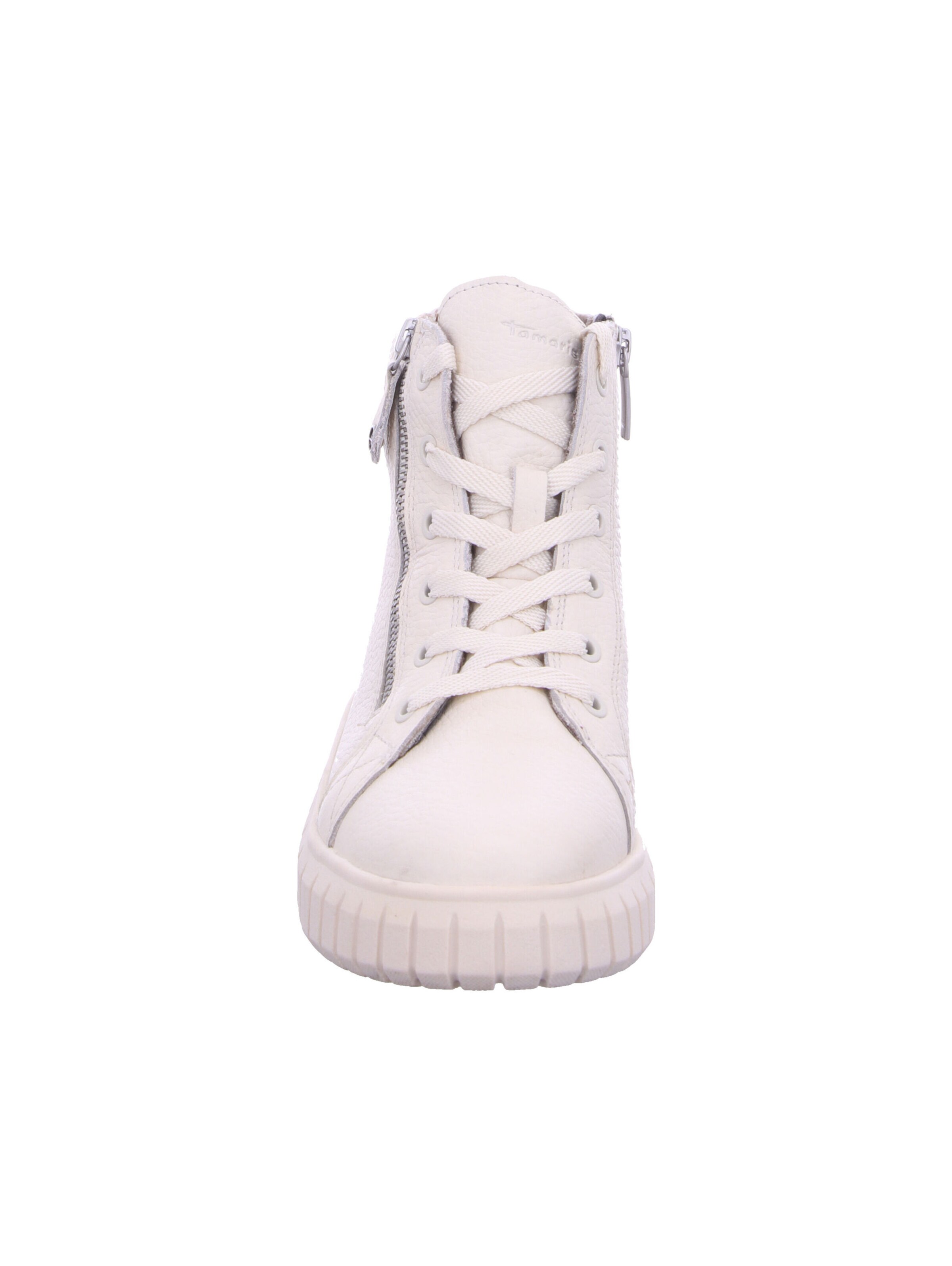 Tamaris Lace-Up Ankle Boots in White