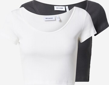 WEEKDAY T-Shirt in Grau: predná strana