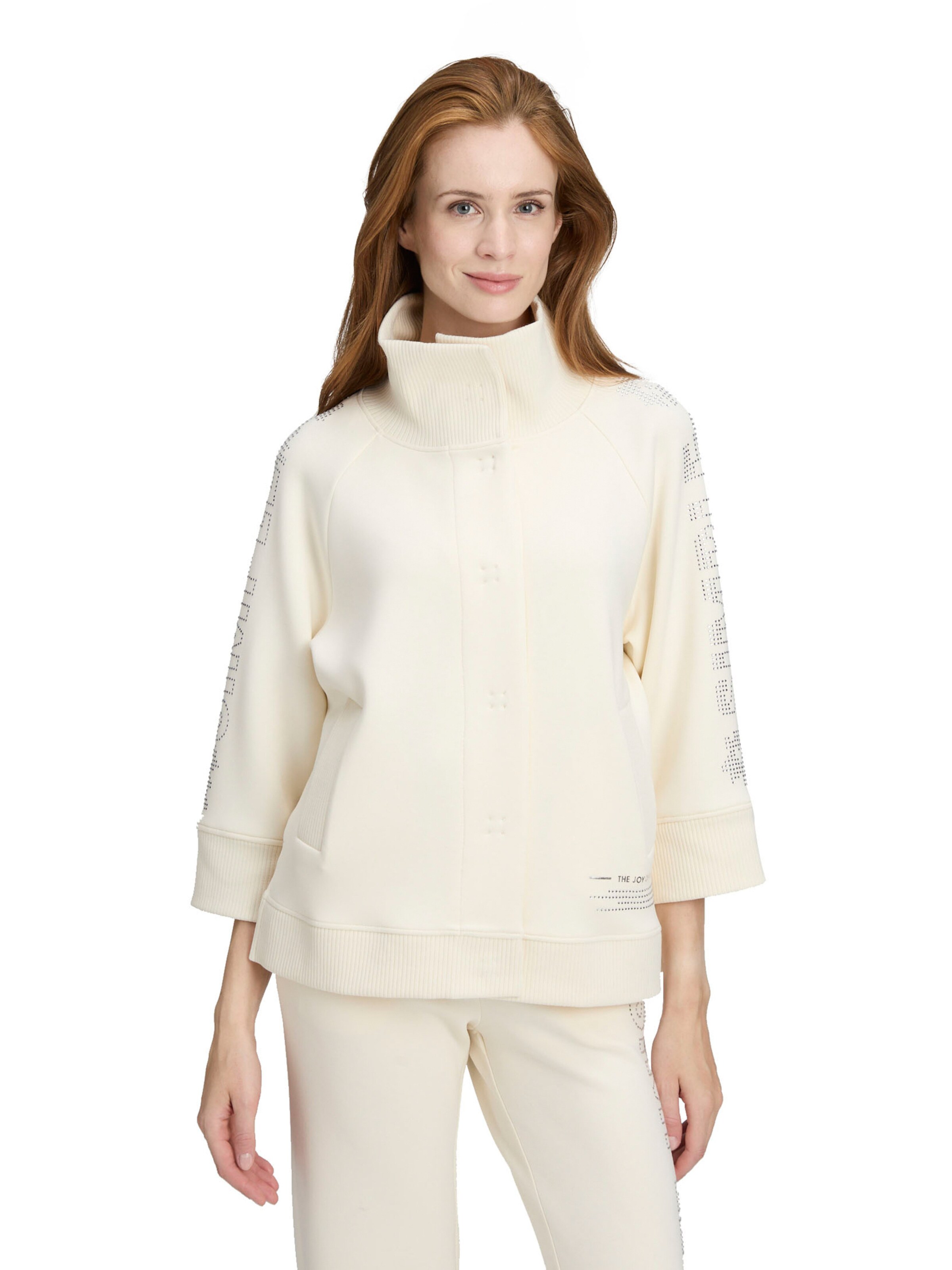 Betty Barclay Sweatjacke langarm in Beige: Vorderseite