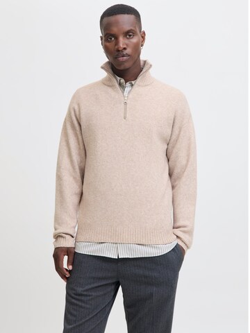 JACK & JONES Sweater 'JJESoho Ollie' in Beige: front