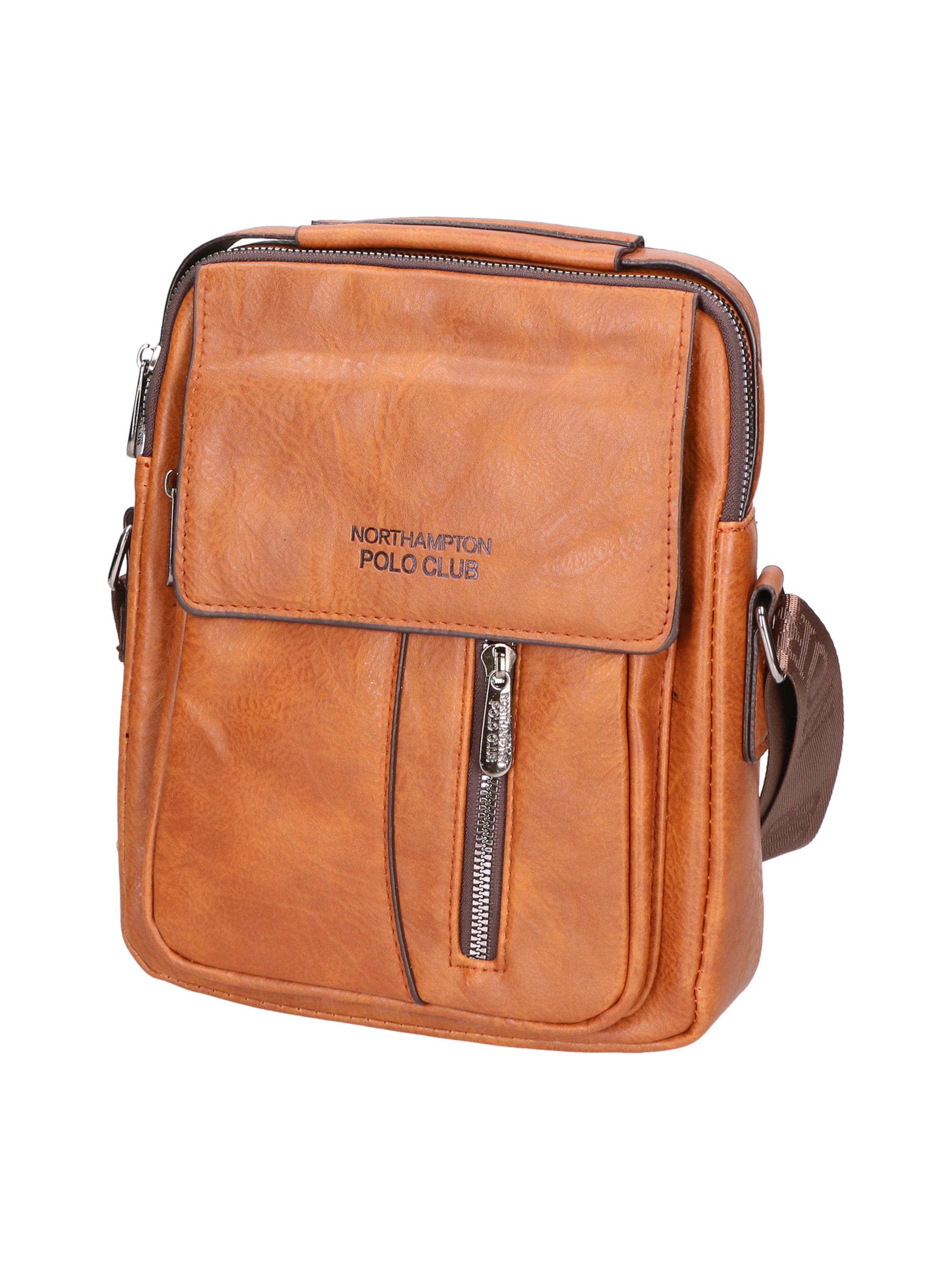 Borsa a tracolla di Northampton Polo Club in marrone: frontale