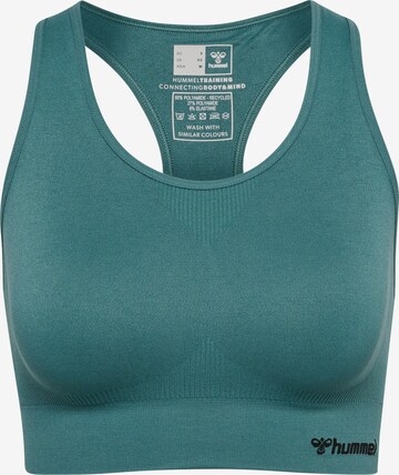 Hummel Bustier Sport bh 'TIF SEAMLESS' in Blauw: voorkant