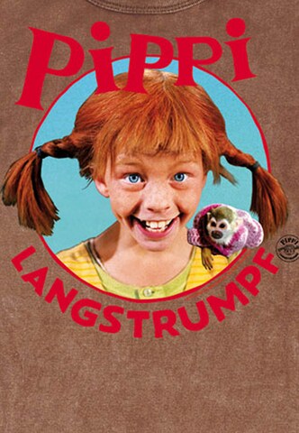 LOGOSHIRT Shirt 'P. LANGSTRUMPF' in Brown