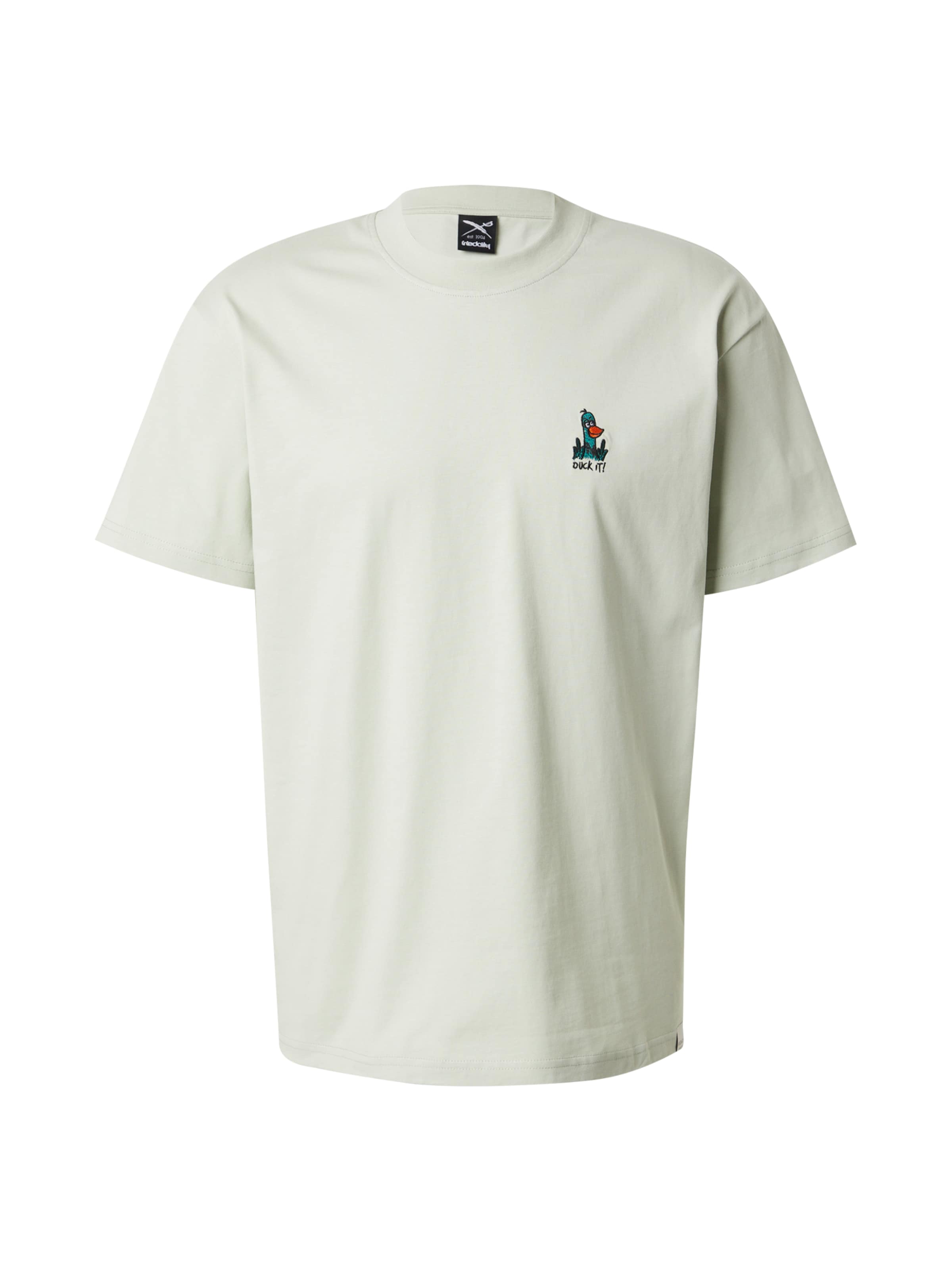 Iriedaily Tričko 'What The Duck' – zelená: přední strana