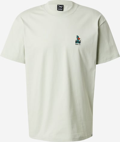 Iriedaily T-Shirt 'What The Duck' in türkis / anthrazit / pastellgrün / weiß, Produktansicht