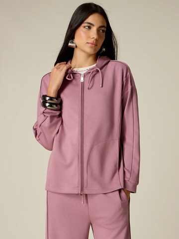 oltre - Sudadera con cremallera en rosa