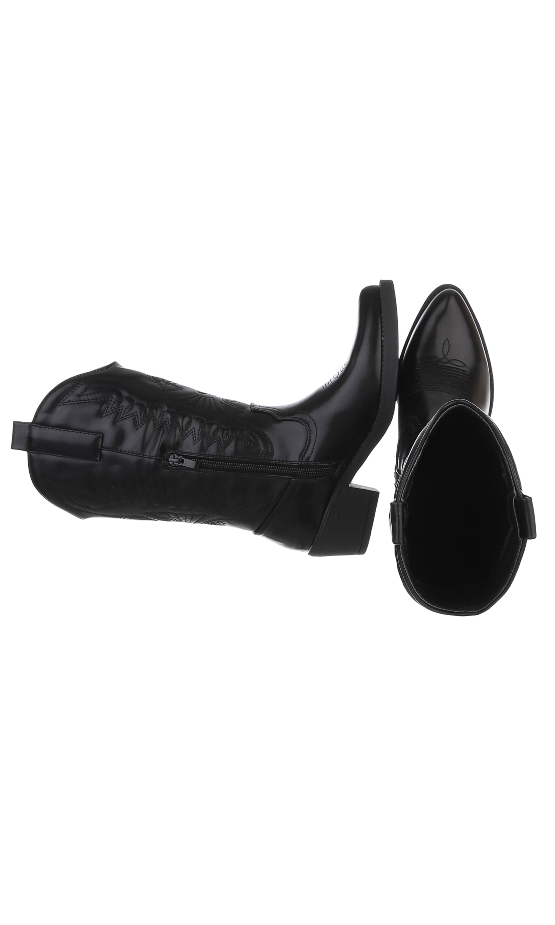 Ital-Design Cowboy Boots in Black