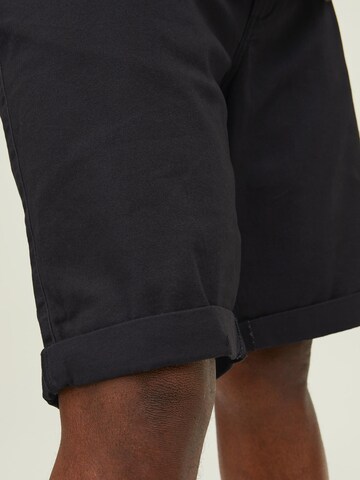 juoda Jack & Jones Plus Standartinis „Chino“ stiliaus kelnės 'Dave'