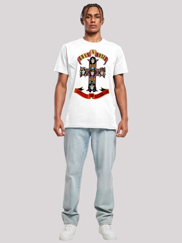 F4NT4STIC Shirt 'Guns 'n' Roses Band Appetite For Destruction' in Weiß