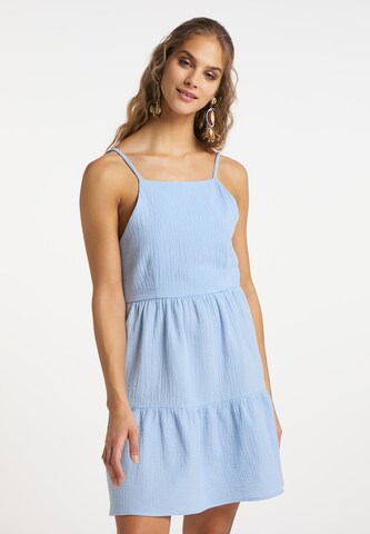 IZIA Summer Dress in Blue: front