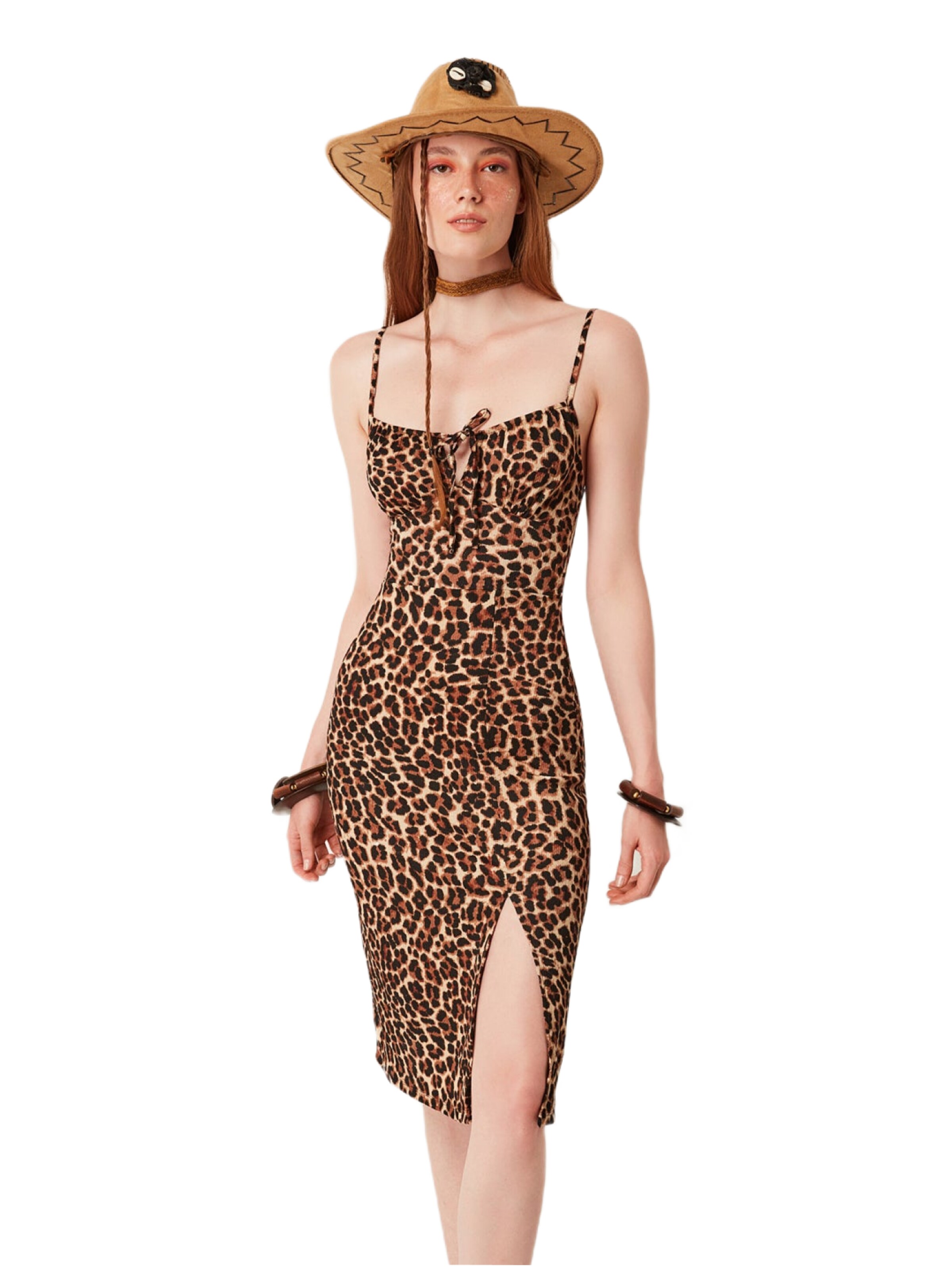 No Matter What Kleid in Braun: Vorderseite