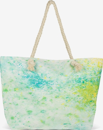 styleBREAKER Strandtasche 'Strandtasche Pouring Flecken Muster' in One Size in grün, Produktansicht