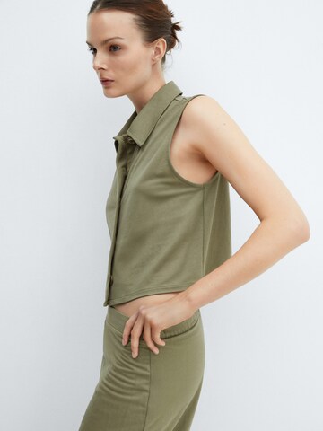 MANGO Vest 'CINTIA' in Green