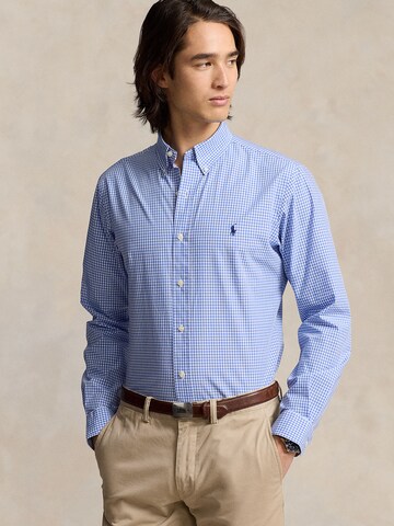 Slim fit Camicia di Polo Ralph Lauren in blu: frontale