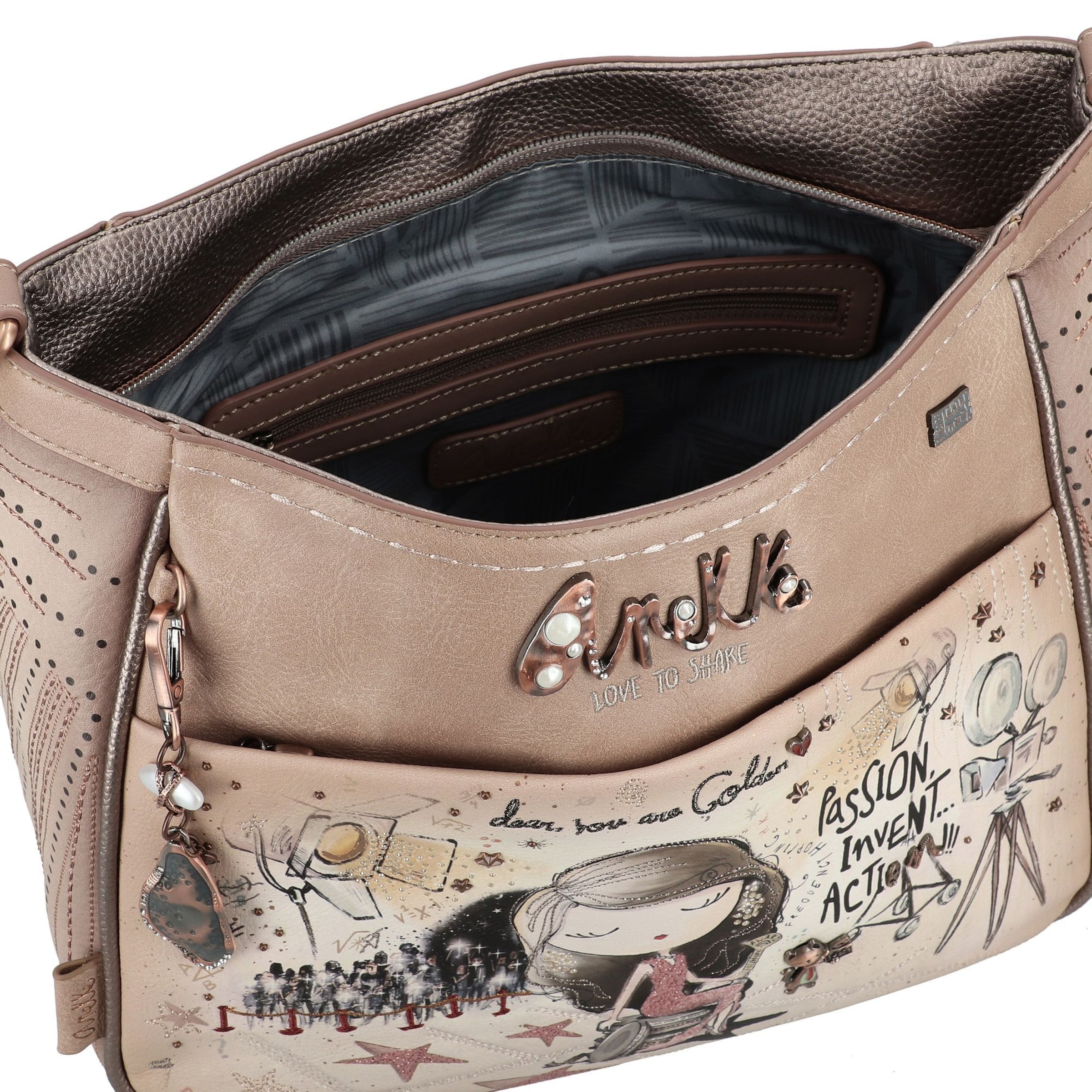 Anekke Umhängetasche 'Hollywood' in Beige