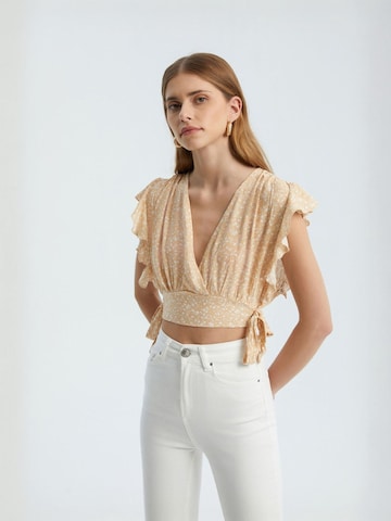 Chemisier Hiccup en marron : devant