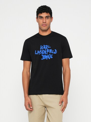 KARL LAGERFELD JEANS - Camiseta en negro: frente