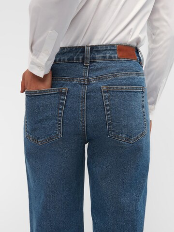 OBJECT Wide leg Jeans 'Marina' i blå