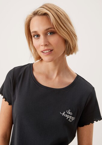 s.Oliver - Camiseta para dormir en negro