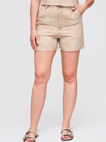 Ombre Hose in Beige: Vorderseite