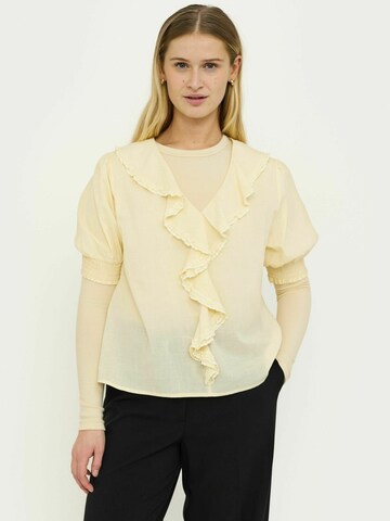 Soft Rebels Shirt ' SRTahnee ' in Beige: voorkant