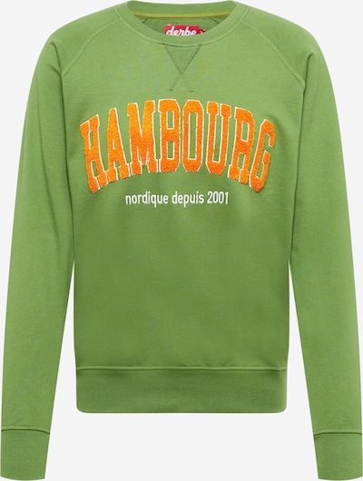 Derbe Sweatshirt 'Hambourg' in Green / Orange / White, Item view