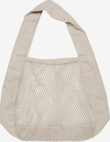 The Organic Company Wasmanden 'Net shoulder bag' in Grijs: voorkant