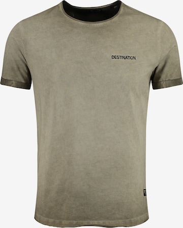 Key Largo Shirt 'MT DESTINATION' in Groen: voorkant