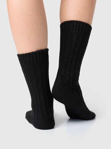 Chaussettes 'Weich & Warm' Nur Die en noir