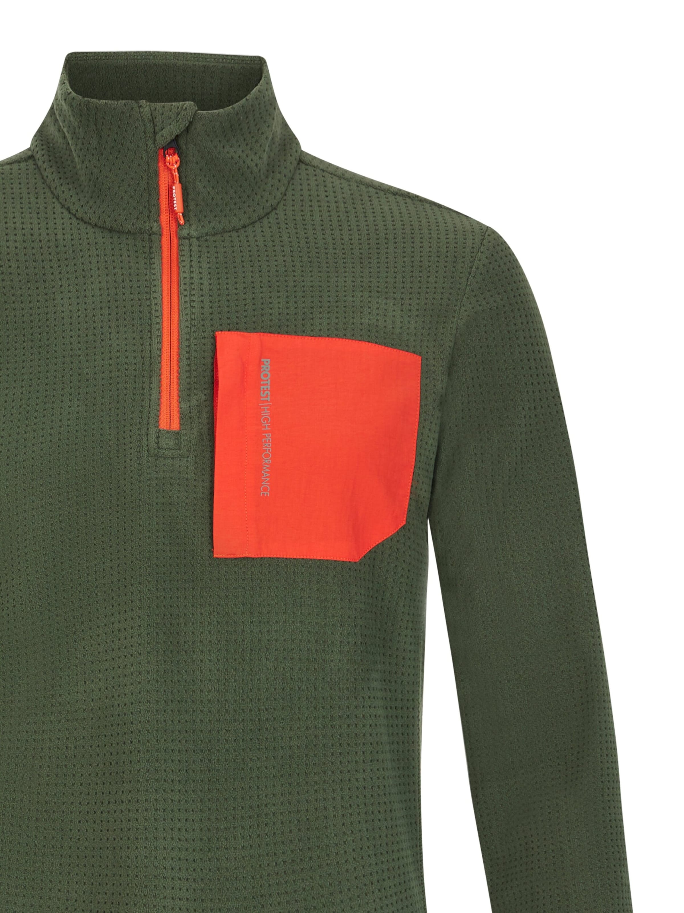 PROTEST Athletic Sweatshirt 'PRTCARE' in Green