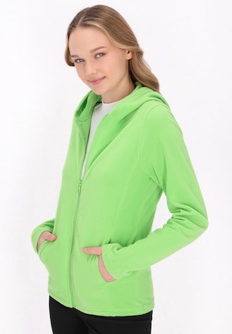 myMo ATHLSR Fleecejacke in Grün: Vorderseite