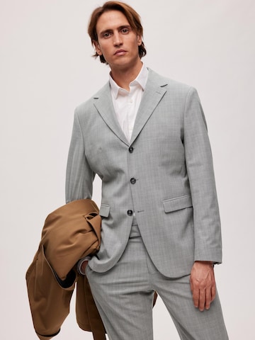 SELECTED HOMME Regular fit Business Blazer 'ROSS' in Grey