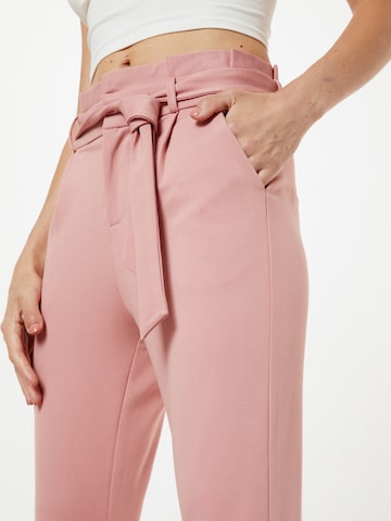 VERO MODA Slimfit Kalhoty se sklady v pase – pink