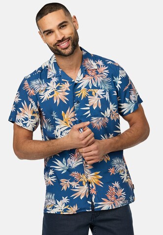 Coupe regular Chemise 'Podrick' INDICODE JEANS en bleu : devant