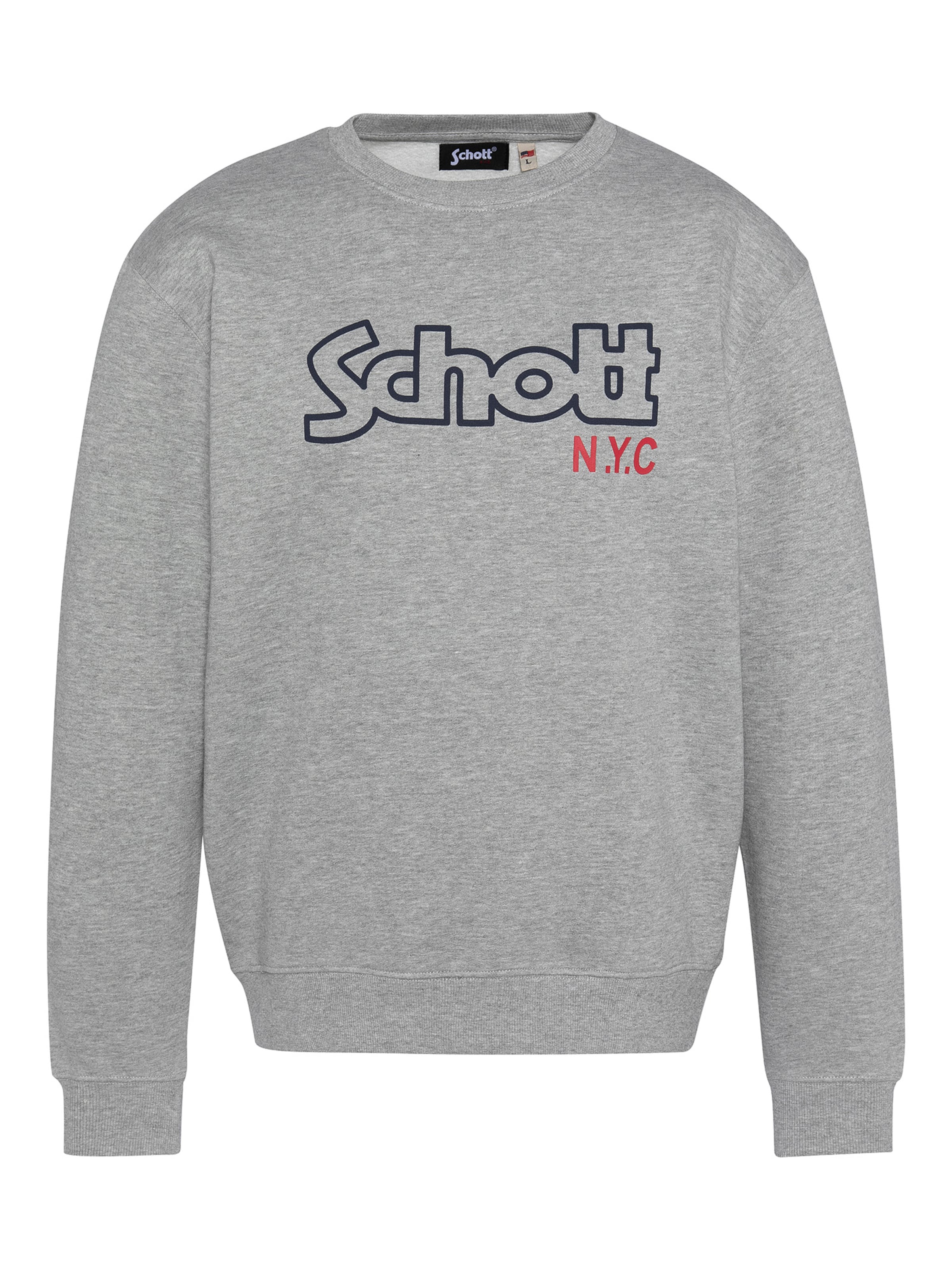 Schott NYC Sweatshirt‌‌‌‌‌‌‌‌ in Grau: Vorderseite