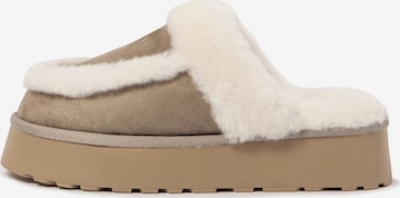 Nuvola. Hausschuh 'Alaska' in Grau: Vorderseite