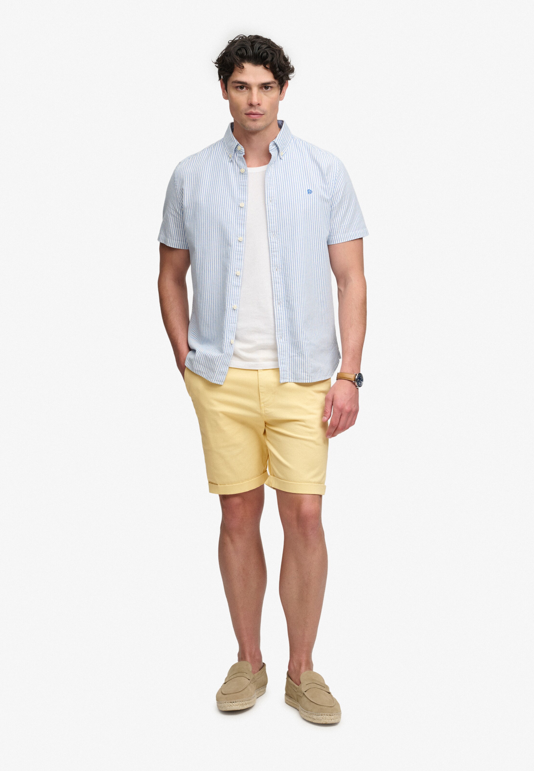 Superdry & Co Slimfit Chino in Geel