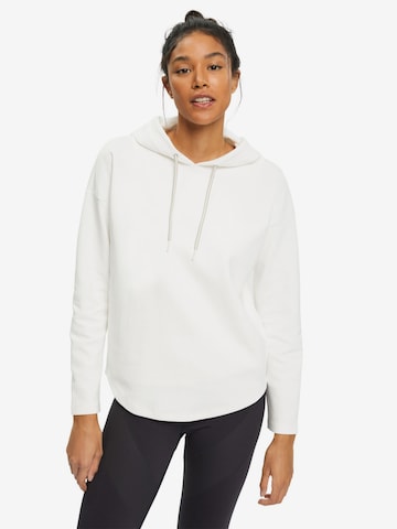 ESPRIT Sport sweatshirt i vit: framsida