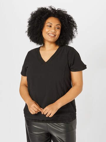 Zizzi Shirt 'JEASY' in Black: front