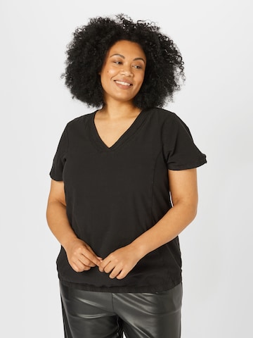 Zizzi Shirt 'JEASY' in Black: front