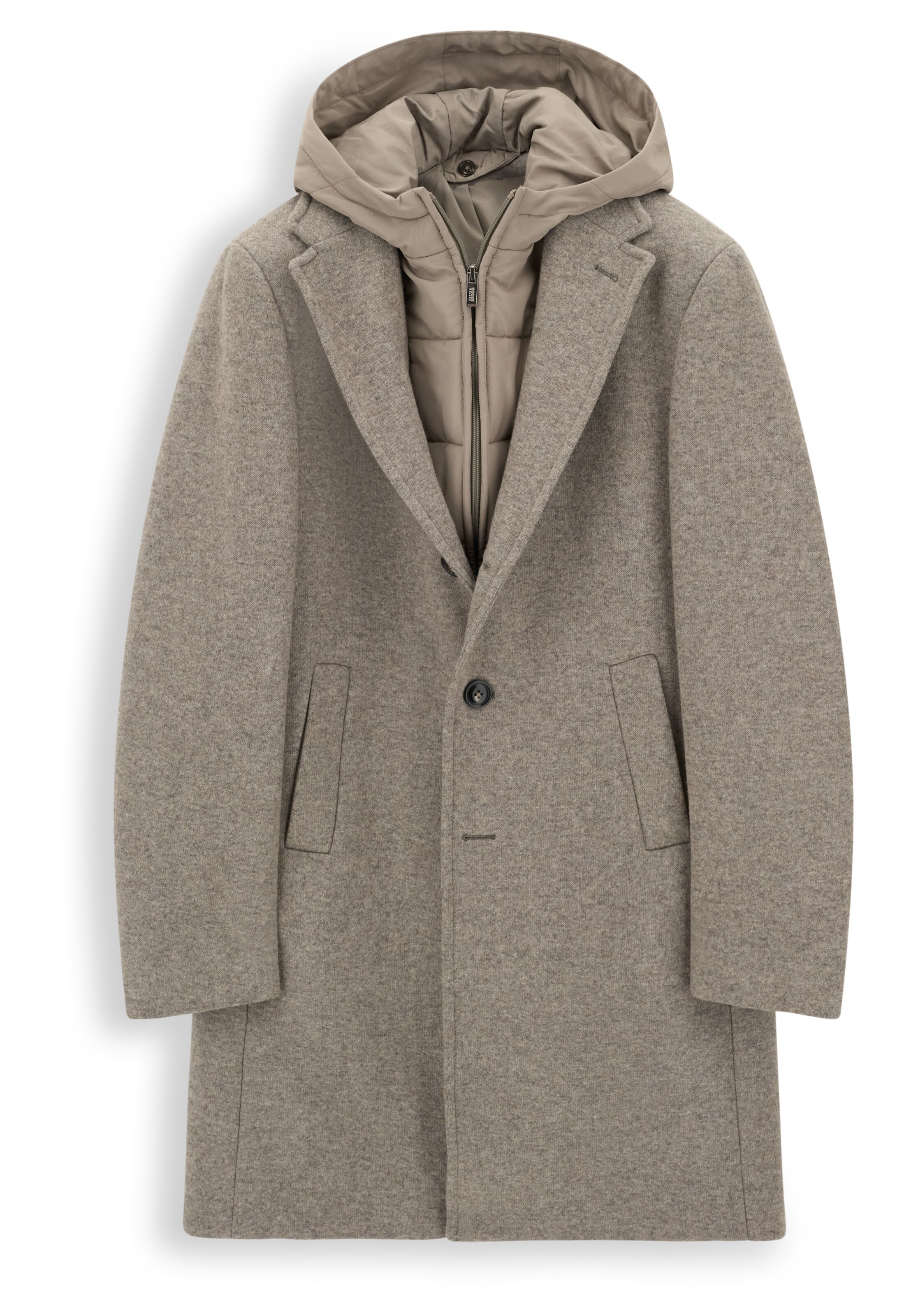 Boggi Milano Winterjas in XS in de kleur Taupe, Productweergave