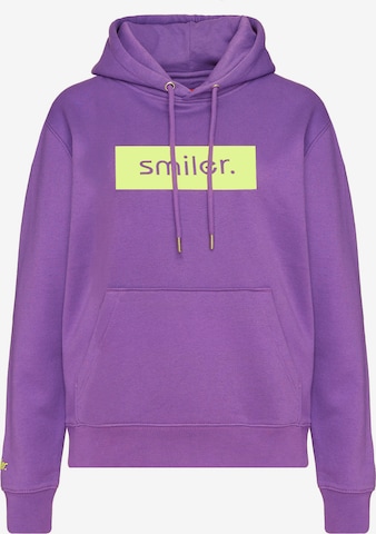 smiler. Sweatshirt in Purple: front