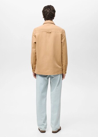 MANGO MAN Regular Fit Hemd 'Jay' in Beige