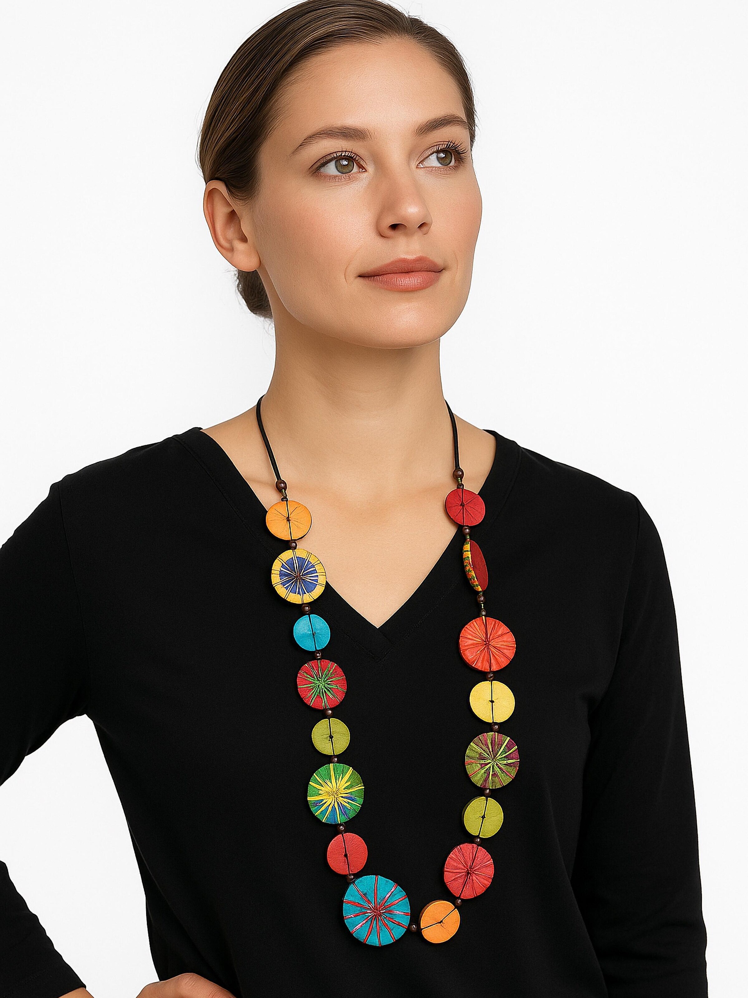 COLLEZIONE ALESSANDRO Necklace 'Riza' in Mixed colors: front