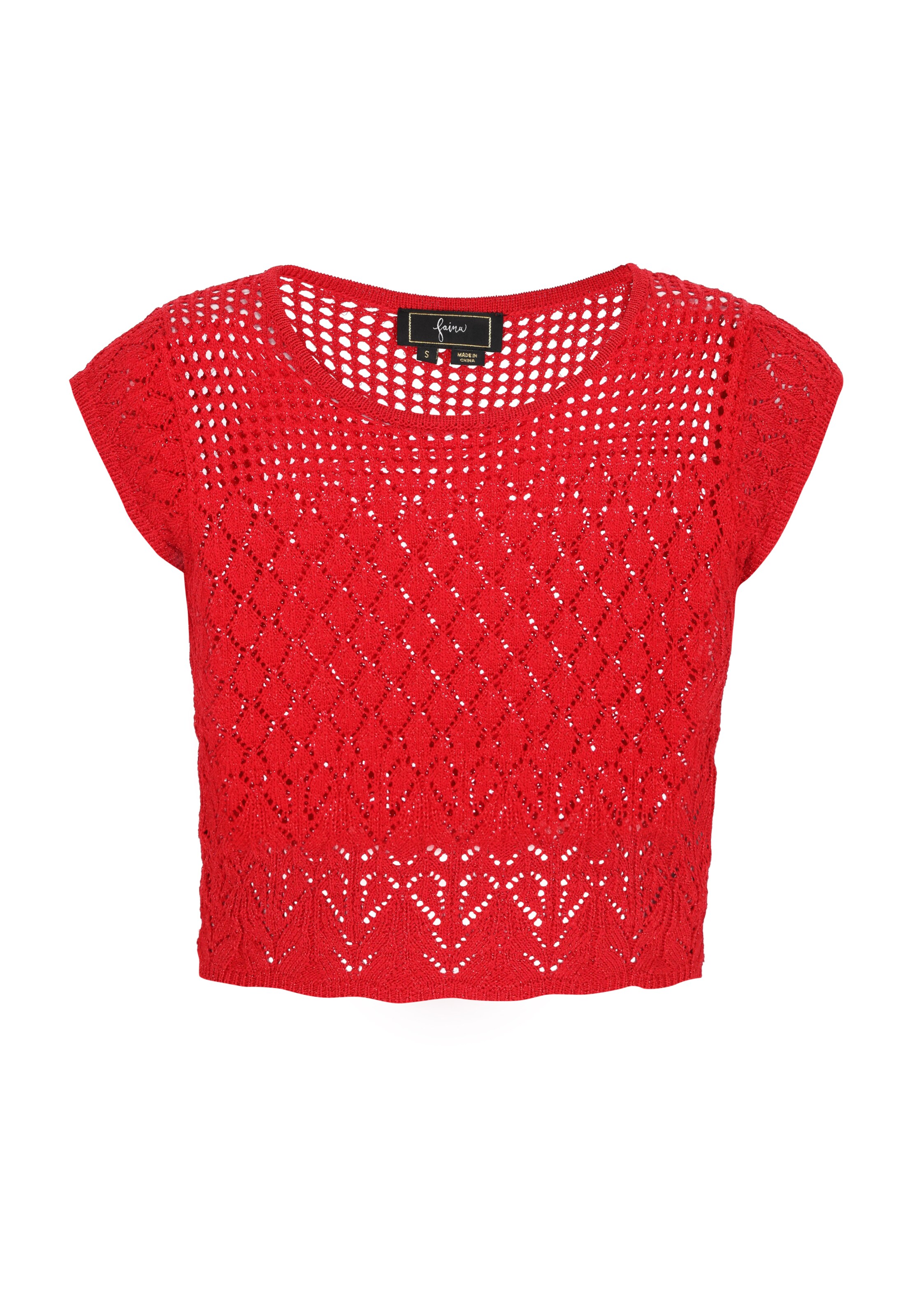 faina Вязаный топ в Красный: спереди